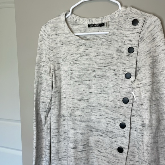 NIC+ZOE Mélange-Knit Snap Sweater - Picture 6 of 11